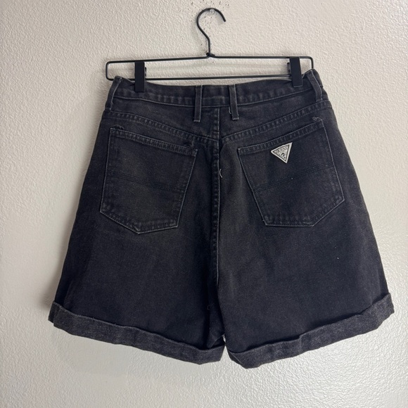 Guess Denim Black Vintage Shorts Size 32 - Picture 1 of 7